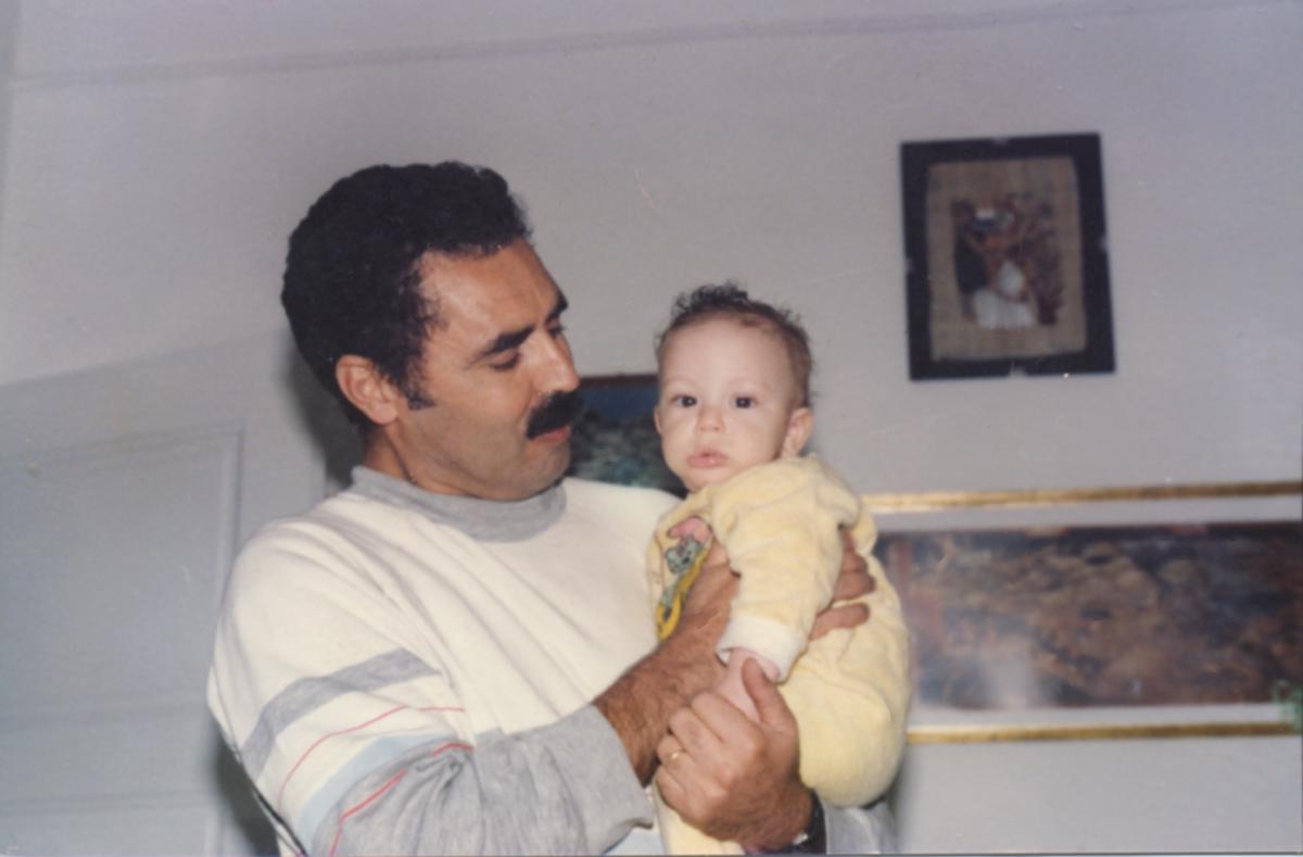 My dad and I. He’s the one with the great mustache